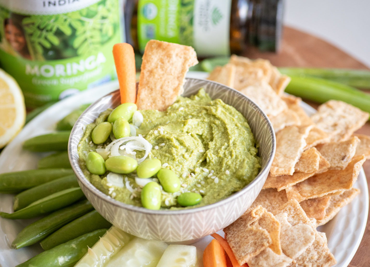 Miso Moringa Edamame Dip Organic India