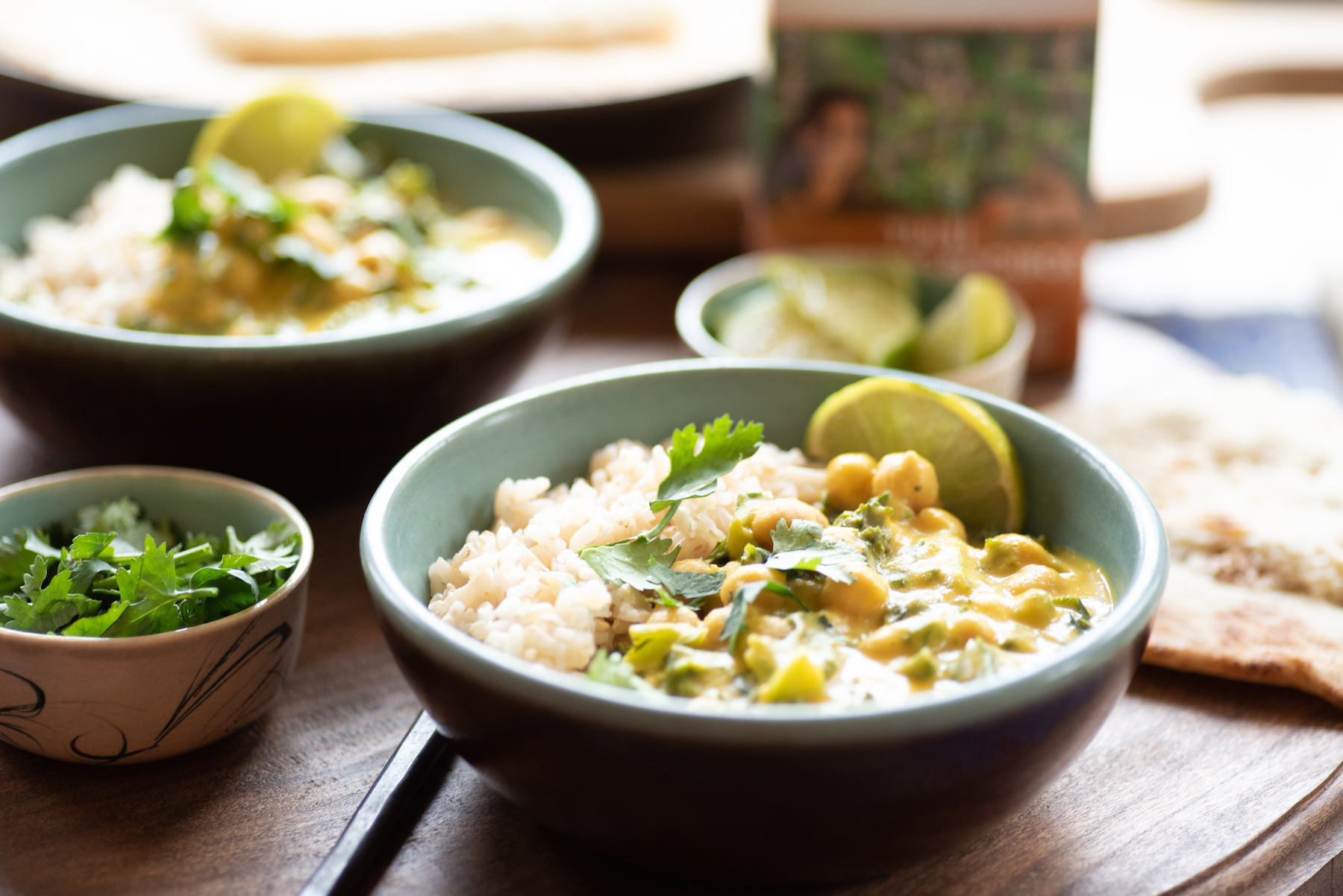 Coconut Curried Chickpeas with Kale Organic India