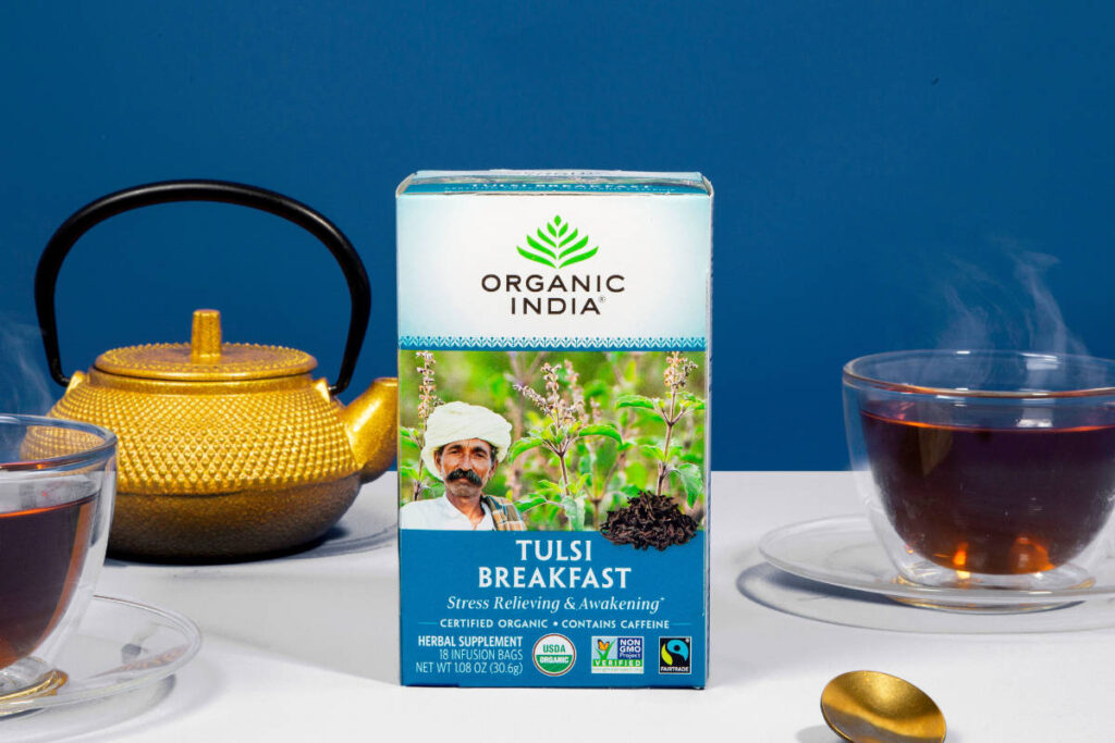 Tulsi Breakfast tea, featuring high quality Assam black tea.