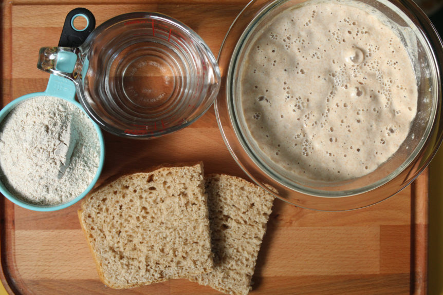 Baking bread with heat-tolerant probiotics.