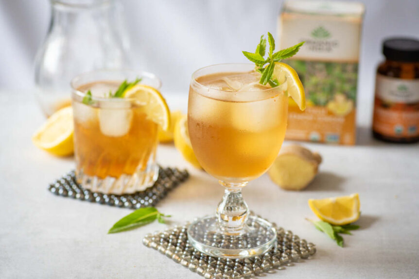 Lemon Ginger Elixir with Tulsi and Turmeric