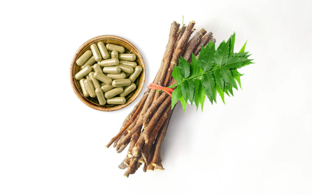neem twigs, leaves and capsules benefits.