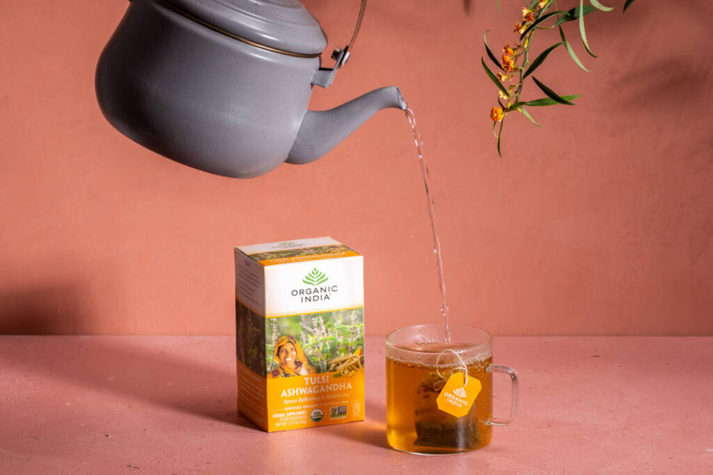 Tulsi Ashwagandha tea for sugar detox and sugary latte replacement. 