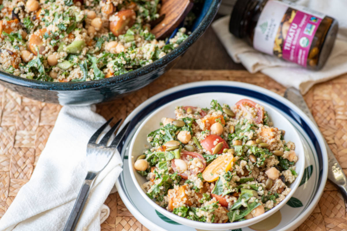 Kale and Quinoa Power Salad with Trikatu Dressing - Organic India