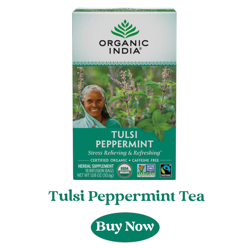 Tulsi peppermint teabags for respiratory support