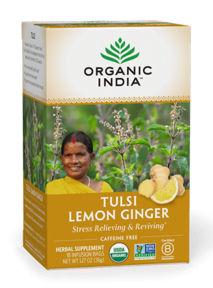Tulsi Lemon Ginger Herbal Infusion Tea